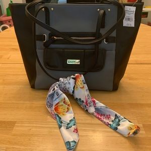 Stone Mountain Gray/Black Colorblock Tote